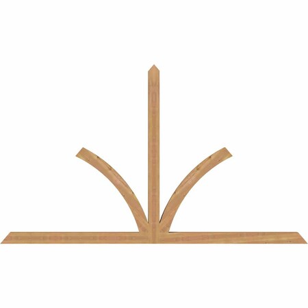 Ekena Millwork Richland Timber Gable Bracket, Western Red Cedar, 96"W x 56"H x 3 1/2"D x 3 1/2"F, 14/12 Pitch GBW096X56X0404RIC00SWR